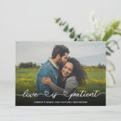 愛は患者の延期結婚写真カード 招待状 (スタンド正面)