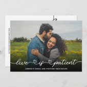 愛は患者の延期結婚写真カード 招待状 (正面/裏面)