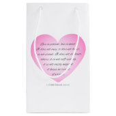 愛は患者の引用文バレンタイン | ギフトバッグ (裏面)