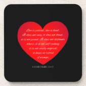 愛は患者の引用文バレンタイン |コースター コースター (正面)