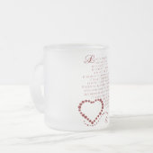 愛は患者の愛の種類1コリント13: 4-7 フロストグラスマグカップ (正面左)