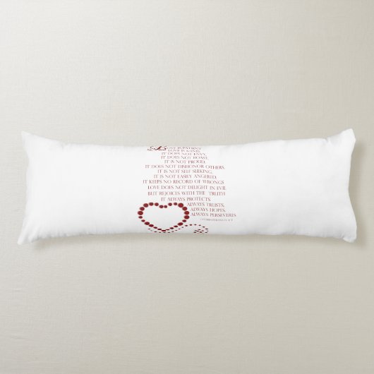 愛は患者の愛の種類1コリント13: 4-7 ボディピロー (正面)