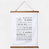 愛は患者の愛は親切で、ホームウォールアートサイン 吊り下げ型タペストリー (正面)