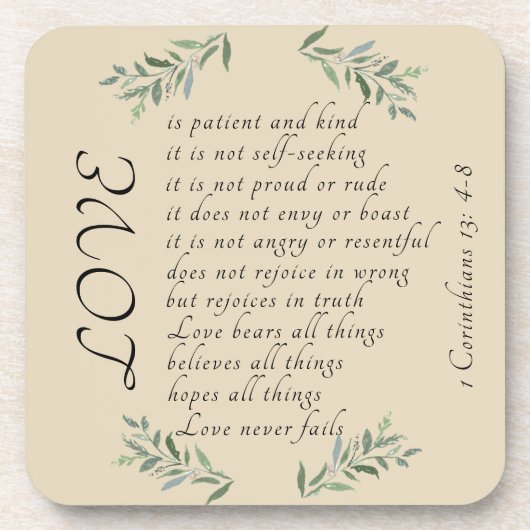 愛は患者の懸命プラスチック コースター (正面)