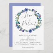 愛は患者の日結婚付け変更バイオレットフローラ セーブザデート (正面/裏面)