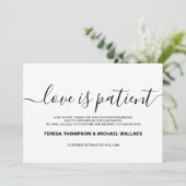 愛は患者の結婚延期されたカスタム言葉 招待状 (スタンド正面)