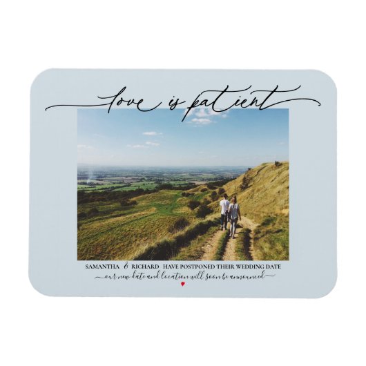 愛は患者の結婚式は延期を保存 マグネット (横)