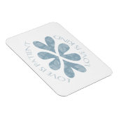 愛は患者の青いハート感動的引用文 マグネット (右側)