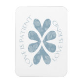 愛は患者の青いハート感動的引用文 マグネット (縦)