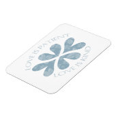 愛は患者の青いハート感動的引用文 マグネット (左側)