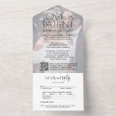 愛は患者の駆け落ち披露宴写真QRコード オールインワン招待状 (内側)