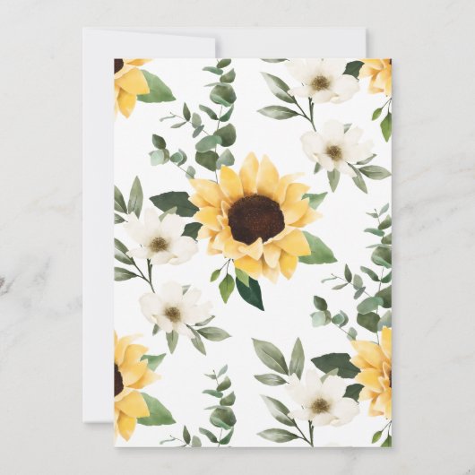 愛は患者の黄色の水の色ひまわりリース セーブザデート (裏面)