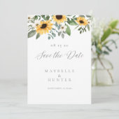 愛は患者の黄色の水の色ひまわりリース セーブザデート (スタンド正面)