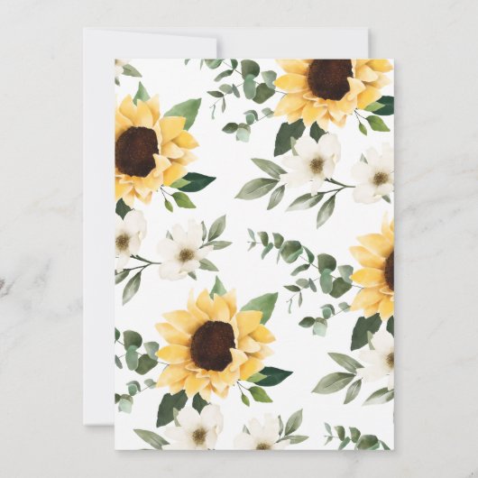 愛は患者の黄色の水の色ひまわりリース セーブザデート (裏面)