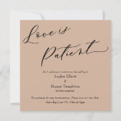 愛は患者アーモンド延期結婚のカード 招待状 (正面)