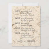 愛は患者クリームマーブル結婚ズ 招待状 (裏面)