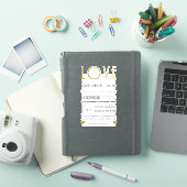 愛は患者バイブル引用文フェイク金ゴールドタイポグラフィ シール (iPadカバー)