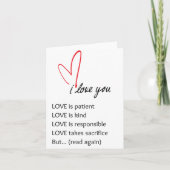 愛は患者バレンタインデー引用文ホリデーカード シーズンカード (正面)