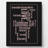 愛は患者ブラック&赤面 フォトプラーク (正面)