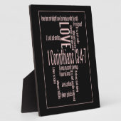 愛は患者ブラック&赤面 フォトプラーク (側面)