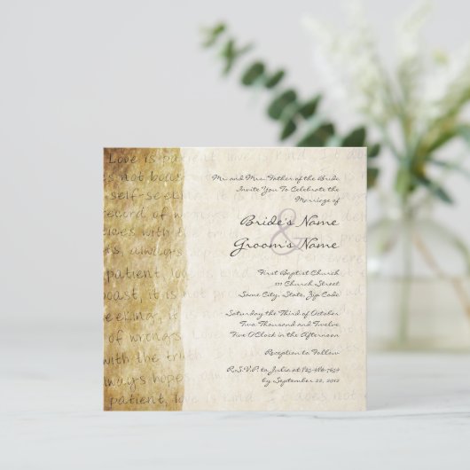 愛は患者ヴィンテージウェディング招待状 招待状 (スタンド正面)