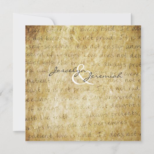 愛は患者ヴィンテージウェディング招待状 招待状 (裏面)