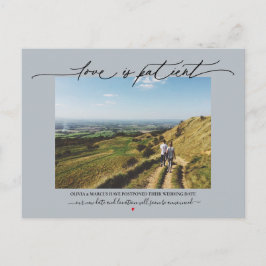 愛は患者結婚の延期ほこりっぽい青 ポストカード