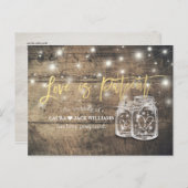 愛は患者結婚の延期メイスン・ジャース 案内ポストカード (正面/裏面)