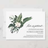 愛は患者結婚の熱帯の延命 招待状 (正面)