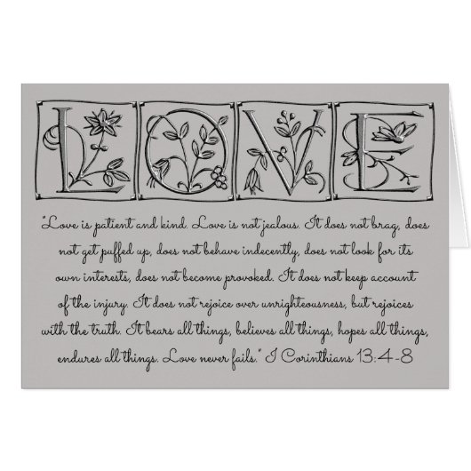 愛は患者親切な決してFails~Scripture~Weddingです (正面横)