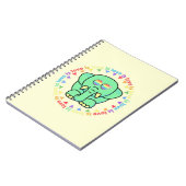 愛は愛かわいい象LGBTQプライドノート ノートブック (左側)