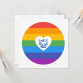 愛は愛であり、愛は我々が必要とするものすべてである、LGBTQプライド カード (正面/裏面インサイチュ)