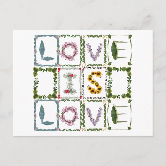 愛は愛である日付または発表を保存 ポストカード (正面)