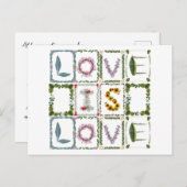 愛は愛である日付または発表を保存 ポストカード (正面/裏面)