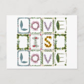 愛は愛である日付または発表を保存 ポストカード (正面)