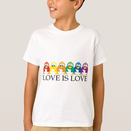 愛は愛である：ペンギン Tシャツ (正面)