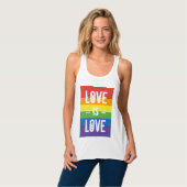愛は愛である – 愛の平等レインボーフラグ タンクトップ (正面フル)