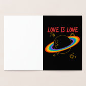 愛は愛である。虹の惑星。LGBTQ+プライド 箔カード (内部)