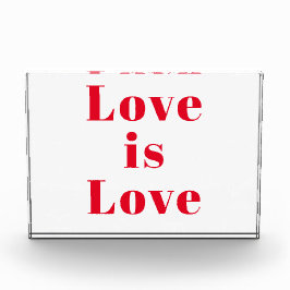 愛は愛である」赤白 フォトブロック