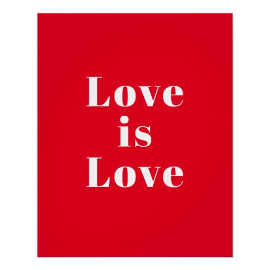愛は愛である」赤白 ポスター (正面)