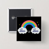 愛は愛である。LGBT+プライドレインボーボタン 缶バッジ (正面&裏面)