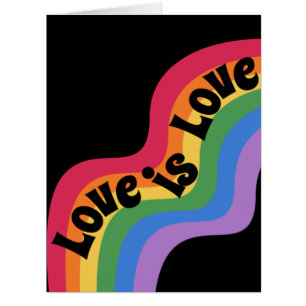 愛は愛である。LGBT+プライドレインボー。折り畳みカード