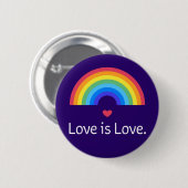 愛は愛である。LGBT+プライド同性愛者。 缶バッジ (正面&裏面)