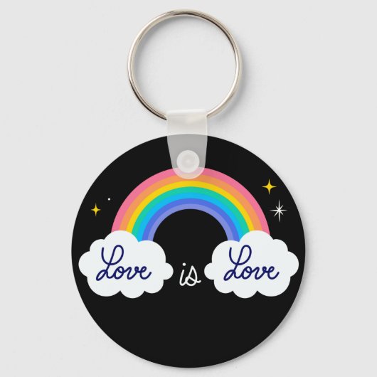 愛は愛である。LGBT+プライド。虹 キーホルダー (正面)