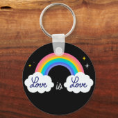 愛は愛である。LGBT+プライド。虹 キーホルダー (正面)