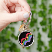  愛は愛である。LGBT+プライド。虹。キーホルダー キーホルダー (手)
