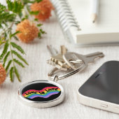  愛は愛である。LGBT+プライド。虹。キーホルダー キーホルダー (側面)