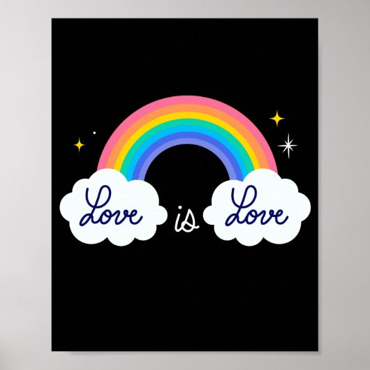 愛は愛である。LGBT+プライド。虹 ポスター (正面)