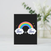 愛は愛である。LGBT+プライド。虹 ポストカード (スタンド正面)