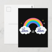 愛は愛である。LGBT+プライド。虹 ポストカード (正面/裏面)